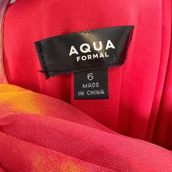 NWT Aqua Formal Multi Color Pleated Gown Size 6 - Picture 11 of 13